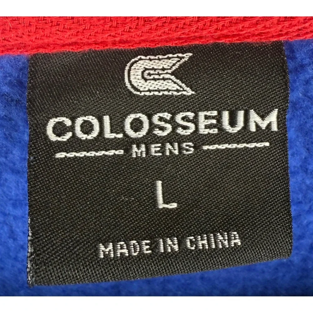 Colosseum SMU Mustangs Mens Large Blue Crewneck Sweatshirt Southern - Picture 3 of 4